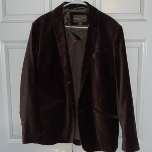 Black & Brown Brand Brown Velvet Sport Coat Mens Large